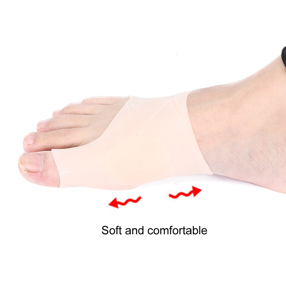 Bunion Corrector 2 Pairs Toe Separator Elastic Breathable Skin Tone Relief