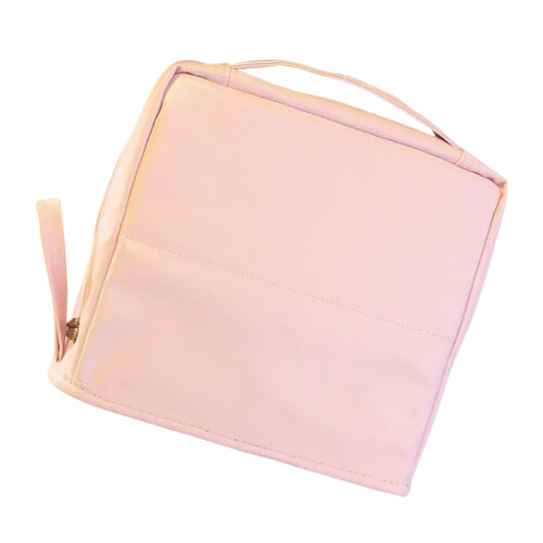(1 Pack) Standable Makeup Bag - Multi-Compartment Storage-White 2