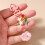 Unique Cloud Shape Keychain With Star Bead Bag-Pink clouds 7