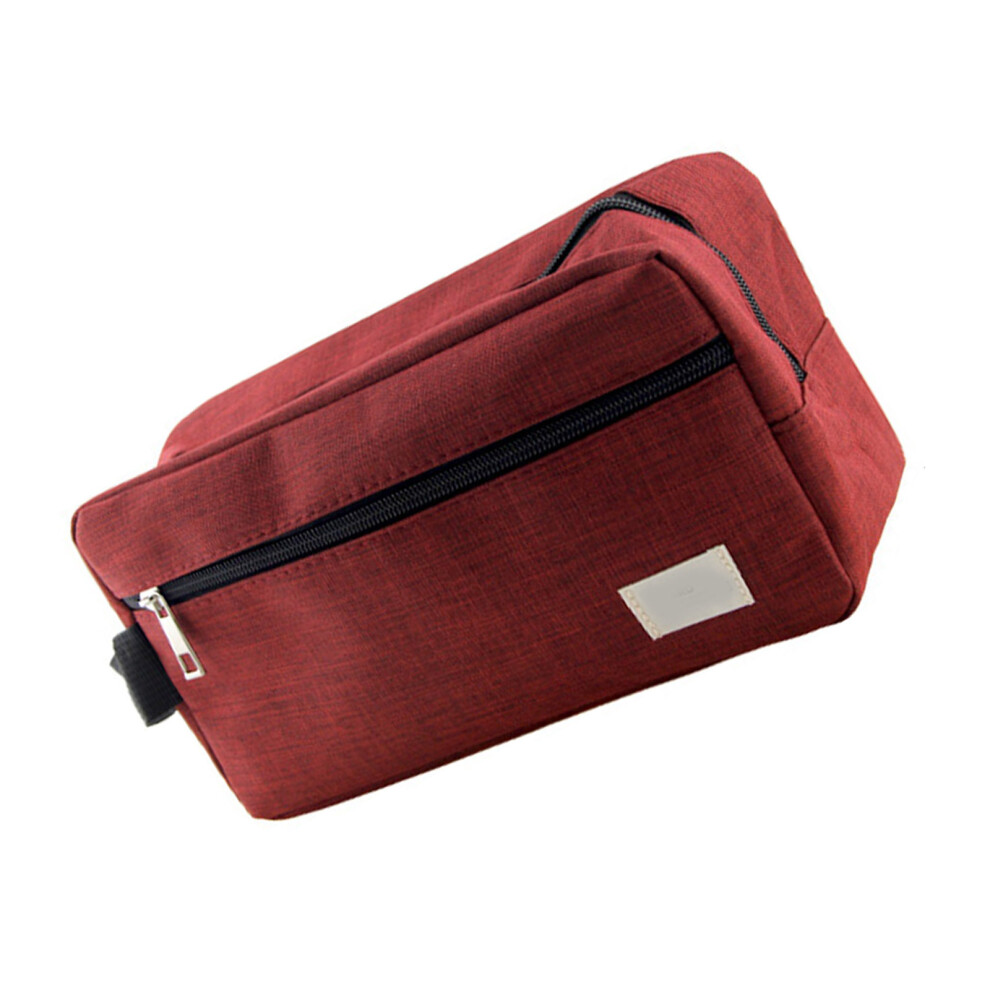 Red Lightweight Makeup Bag Cosmetic Organizer With Multiple