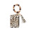 Lightweight Card Organizer Beaded Strap-Yellow leopard patte 1