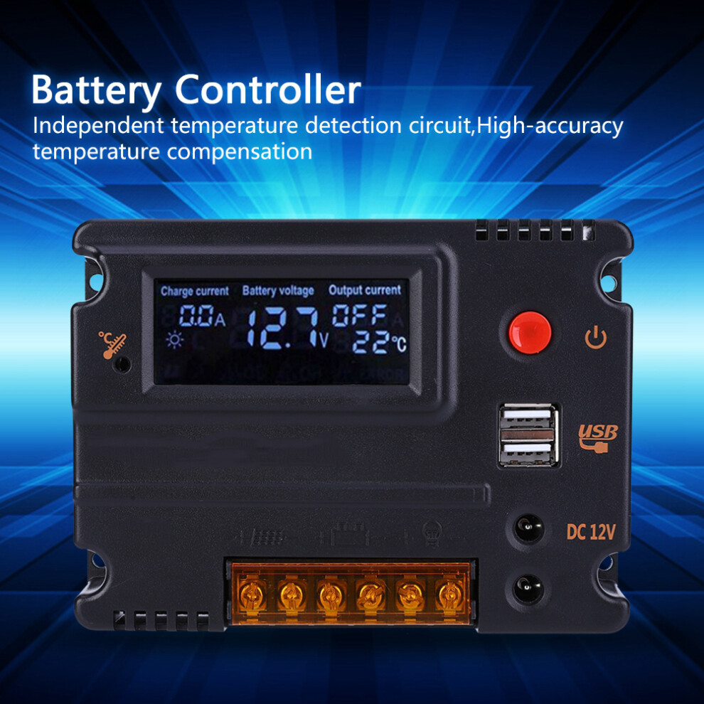 10A Lcd Solar Regulator For 4/8 Series Lifepo4 Batteries, Compact 6921362133615