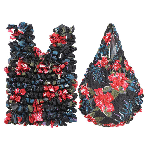 Stretch Charm bag, pleated bag, multi-purpose bubble bag-Black 1