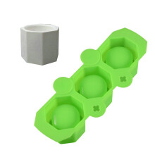 Moldes de concreto reutilizáveis e ecológicos para vasos, moldes de silicone para artesanato, silicone de qualidade alimentar, seguros e inodoros,