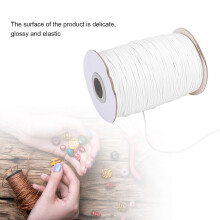 Langlebige Wachsleine 160m Baumwollseil 1mm 27# Weiß DIY-Halsketten Bastelmaterial