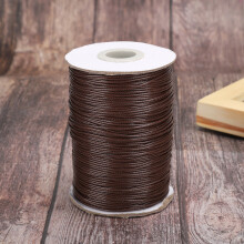 160 m Wachskordel DIY-Seil Halskette Faden 1 mm Baumwolle & Nylon 28# Kaffee