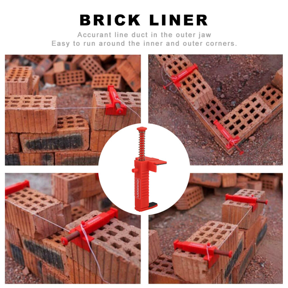 Red Plastic Level & Measuring 2Pcs Brick Liner Plumber Tools Hardware Accessory 8031362135286