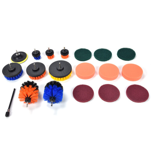 19-teiliges Bohrbürsten-Aufsatz-Set,