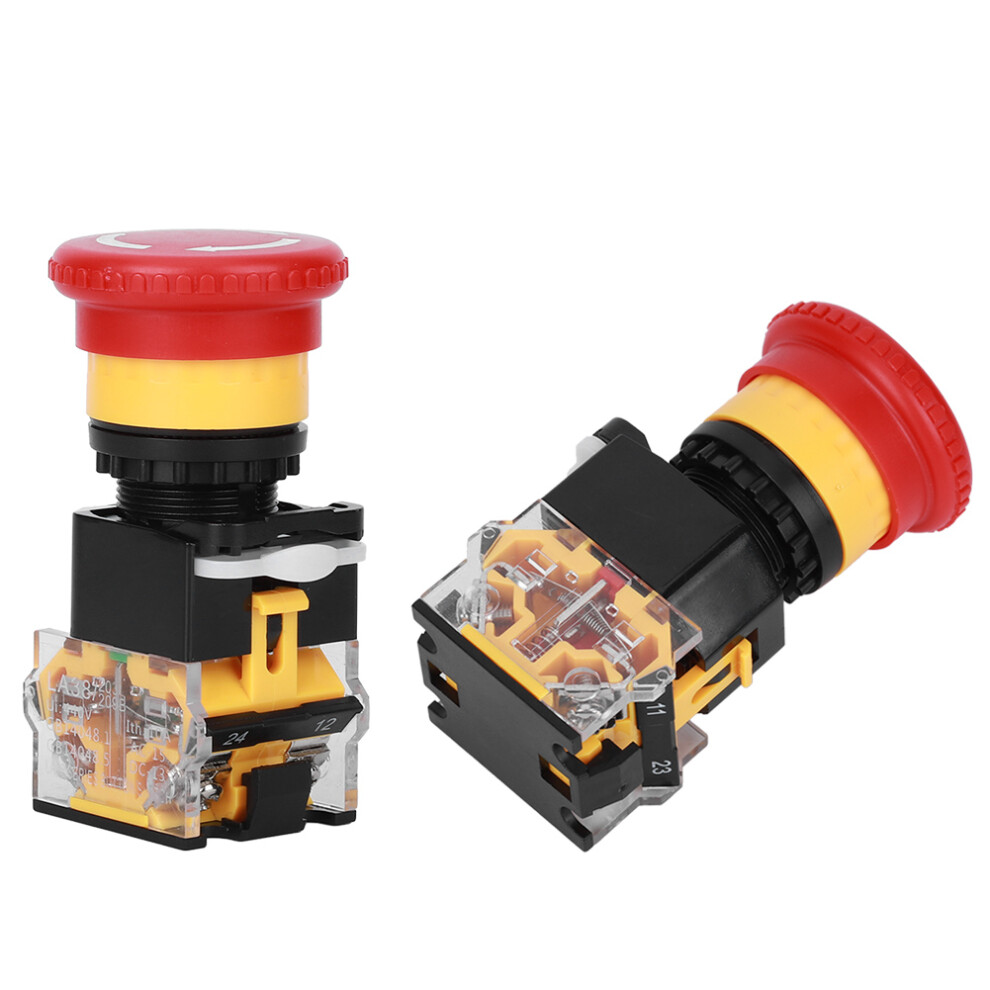 Industrial Emergency Stop Push Switch 440V 10A 22Mm Plastic 3Pcs Off On 4621362137744