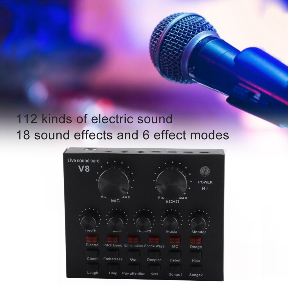 Sound Card 112 With Electric Sound Effects Dual Phone & Computer Streaming 8401362138769