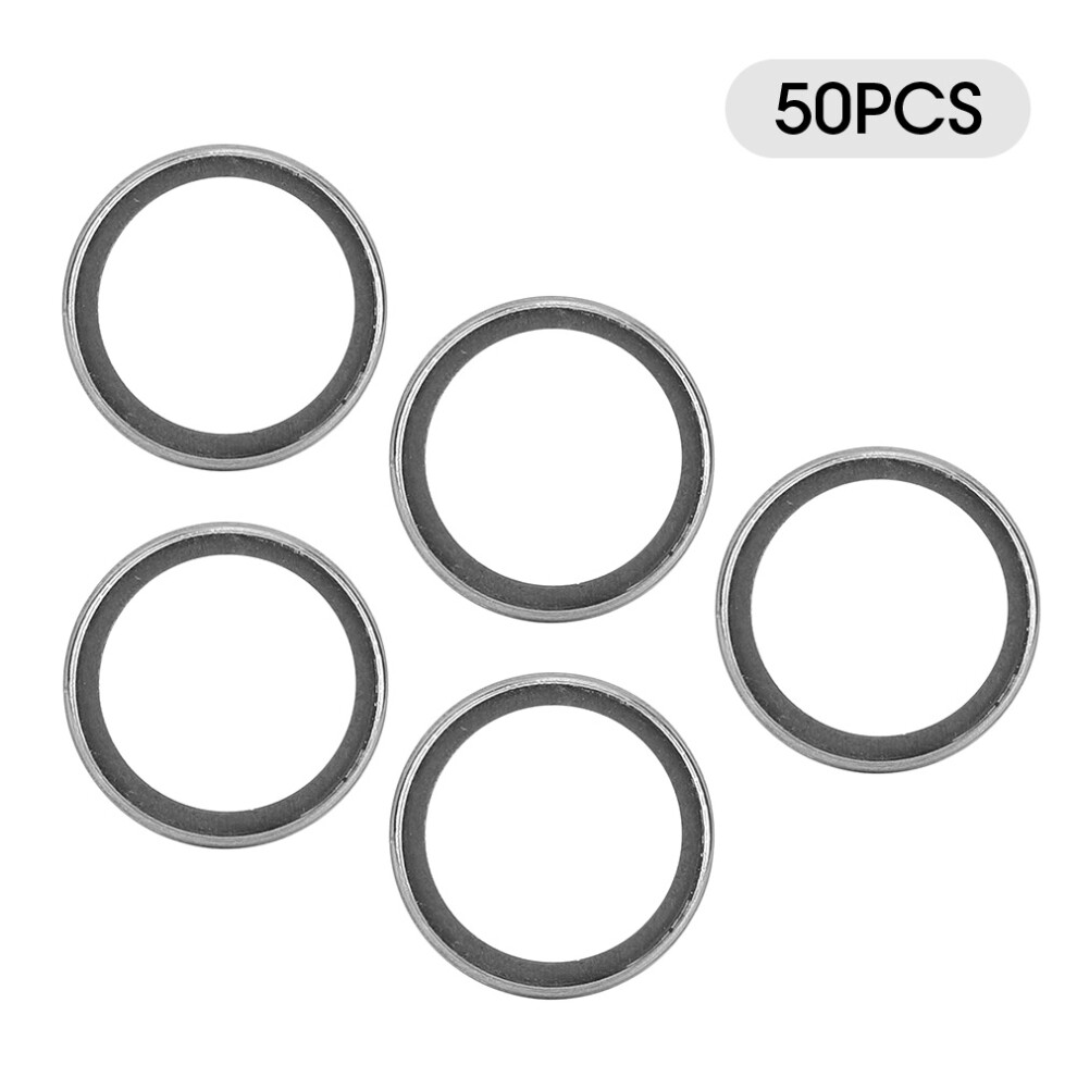 50Pcs Metal Engine Oil Drain Plug Washers Gaskets For Subaru Fits 11126-Aa000 7901362139076