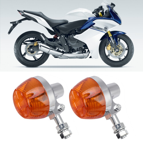 2 Stück Bernstein Motorradblinker 8mm Blinkeranzeige Lampen 2