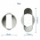 Square Interface 150MM AC Exhaust Duct Connector Durable ABS 2