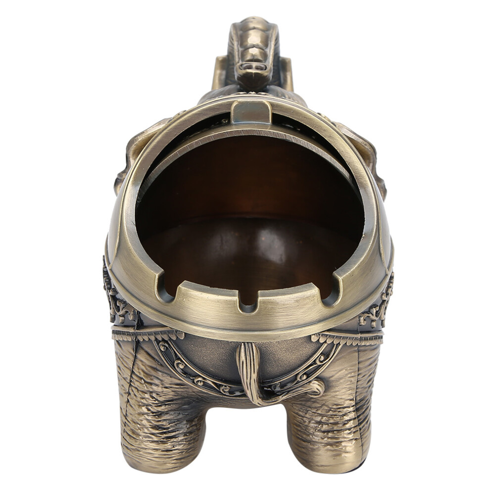 Bronze Standing Elephant Ashtray With Cover Â Windproof Anti-Fall Male Gift