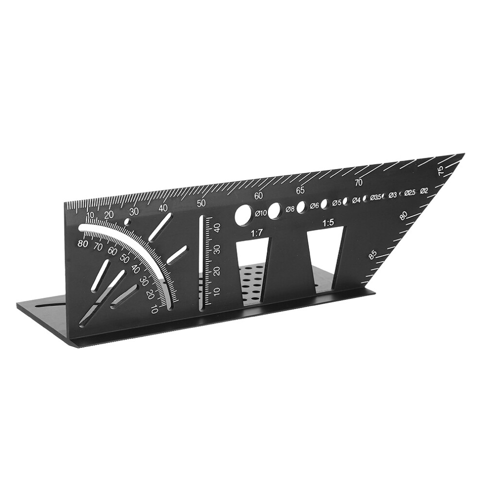 Multifunction Aluminum Alloy Angle Ruler 45/90 Carpenter Measuring Tool 9481362141326
