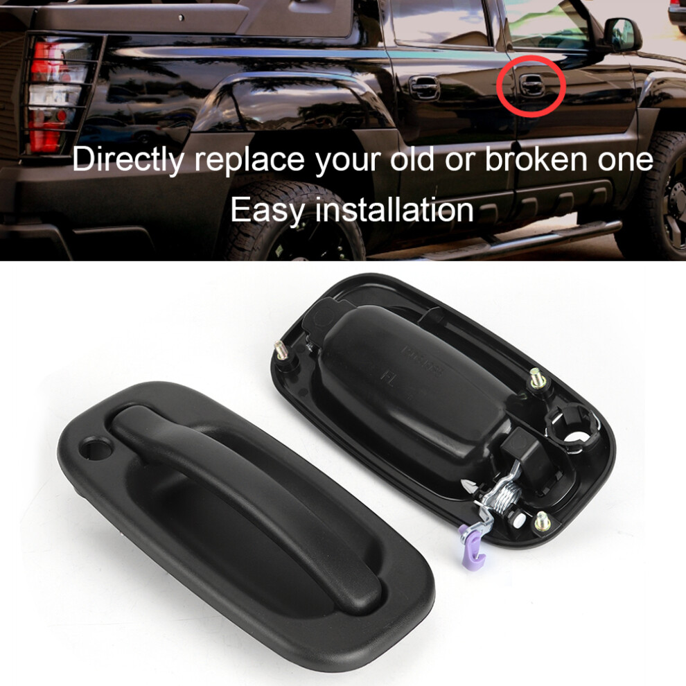 2Pcs Front Outer Door Handles For Gmc & Chevy Pickup Trucks Black 8321362142378