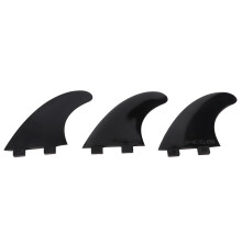 3 Stück G5 Nylon Glasfaserschwimmer-Set für Surfboards – Schwarz, links, mittig, rechts