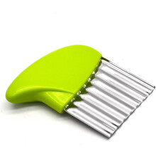 Cortador de alimentos Slice & Smile: Cortador ondulado em aço inoxidável, material antiferrugem para fatiar com precisão no seu dia a dia na
