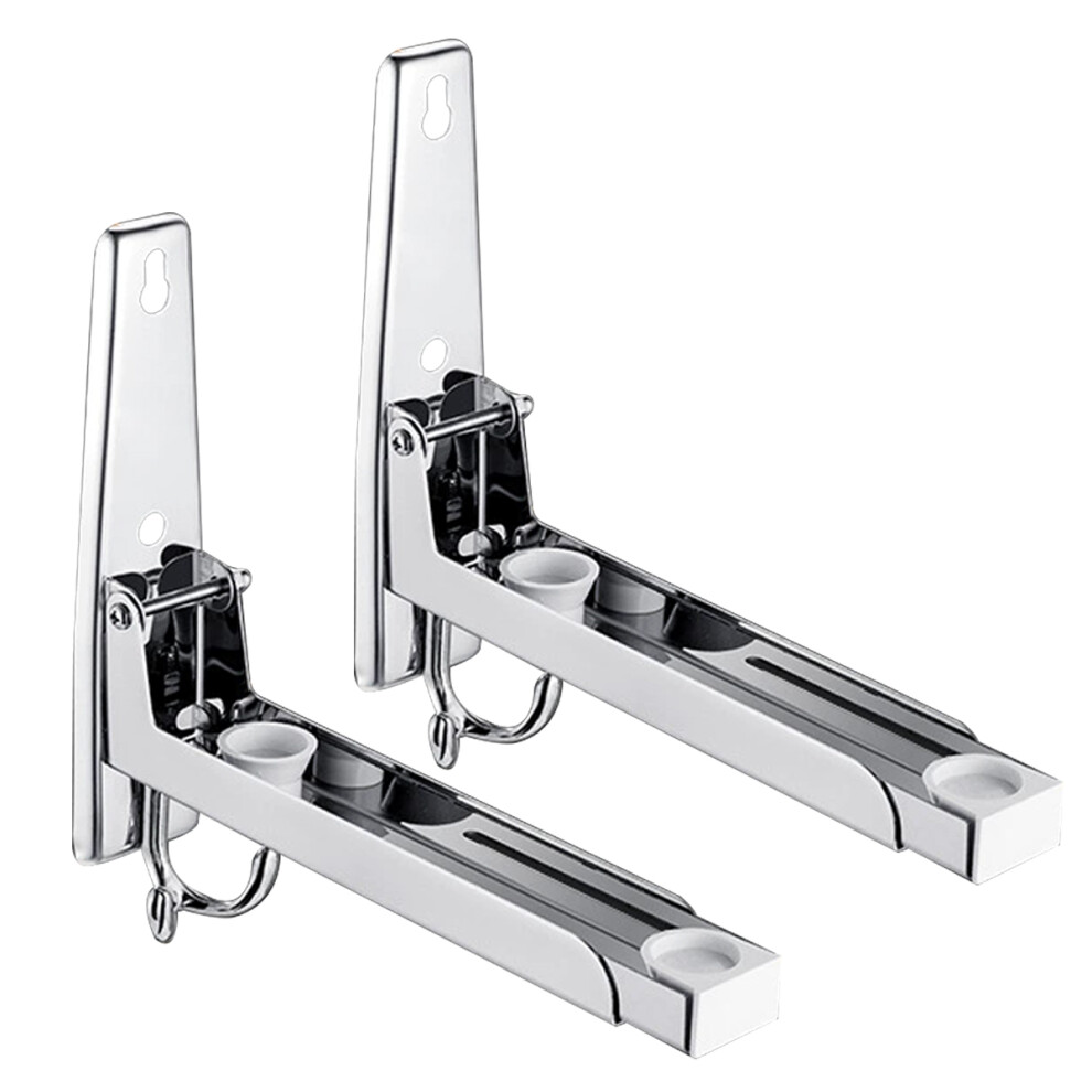 Wall Mounted Microwave Bracket, Stainless Steel Adjustable Oven Rack Holder With Strong Bearing Strength, Foldable Shelf For Space Saving Kitchen Inst 9032131368309