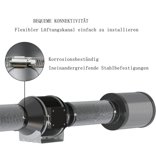 Conduit de ventilation en feuille d'aluminium, grande flexibilité et utilisation polyvalente dans les systèmes d'évacuation, résistant à la 2