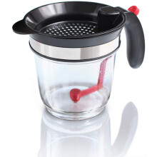 Fettabscheider mit Bodenentriegelung, innovatives Design für die Zubereitung köstlicher Soßen, hitzebeständig und BPA-frei, großes