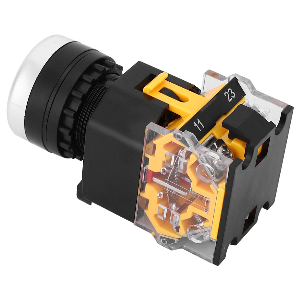 22Mm 37V-440V Self Reset Push Button Switch Black, 5Pcs 3061362146079