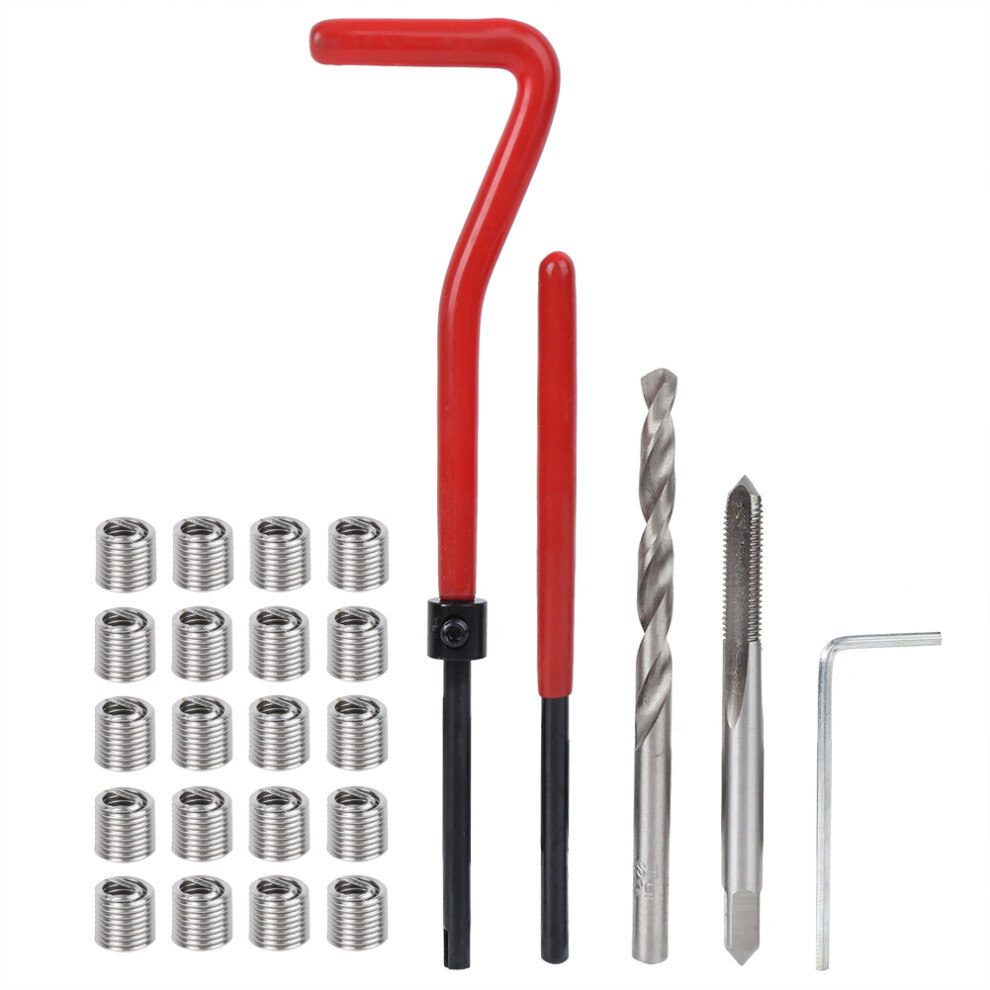 25Pcs M5 Thread Repair Insert Kit With Transparent Box For Machinery 4201362147174