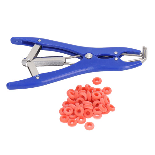 Kastrationszange-Set mit 100 Gummikringen, 21,5x10,5 cm 1
