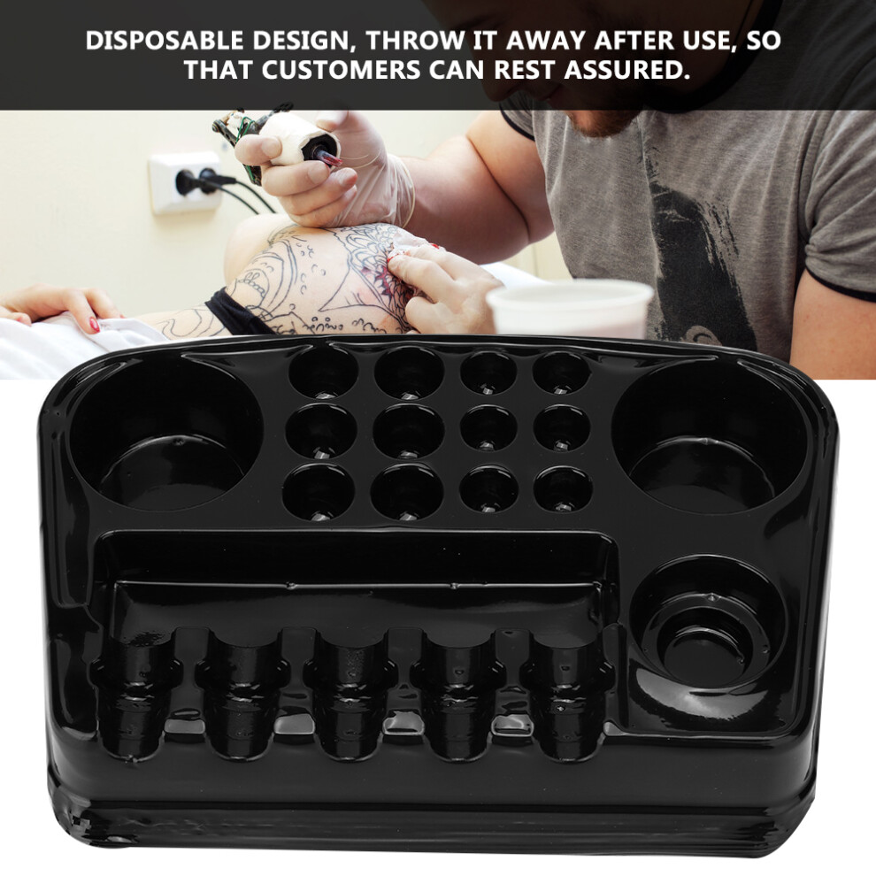 12pcs Disposable Tattoo Pigment Holder Ink Cartridges Storage Organizer 18x11.5cm