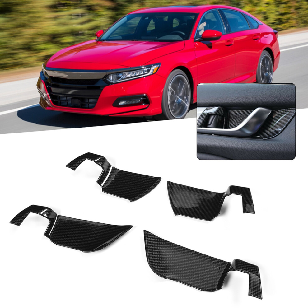 Carbon Fiber Style Inner Door Handle Bowl Fit Honda Accord 10Th 2018-2020 9441362153194