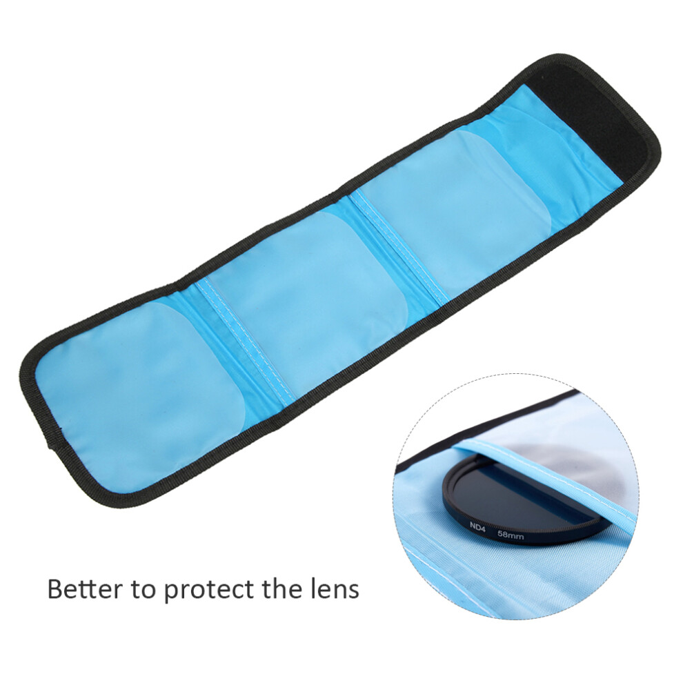 Nylon Camera Filter Storage Bag 3Pcs Round Square Protector Pouch 6941362153529