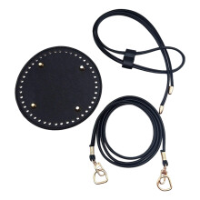 Leather Backpack Making Kits DIY PU Leather Bag Knitting-Black