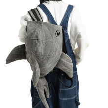 Shark Design Large Capacity Daypack Practical Wear-Gray