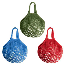 3Pcs Cotton Mesh Grocery Bag Spacious Reusable Container for-A