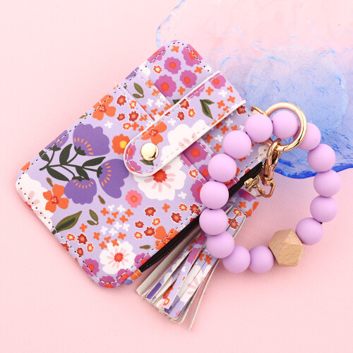 Women's Boho Beaded Wallet with Flower Pattern, Women-Multi 1