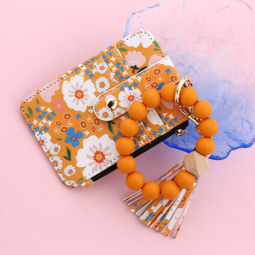 Women's Boho Beaded Wallet with Flower Pattern, Women-Multi 2
