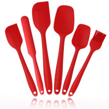 Utensílios essenciais para cozinhar e assar: Conjunto de espátulas de silicone, resistentes ao calor, com cabo texturizado antiderrapante e design