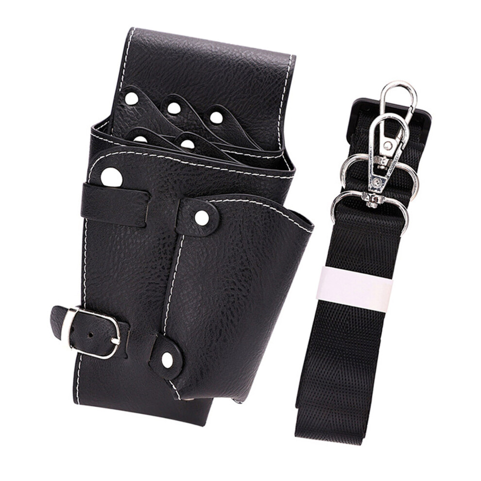 Black Professional Barber Scissors Case With Multiple Pockets