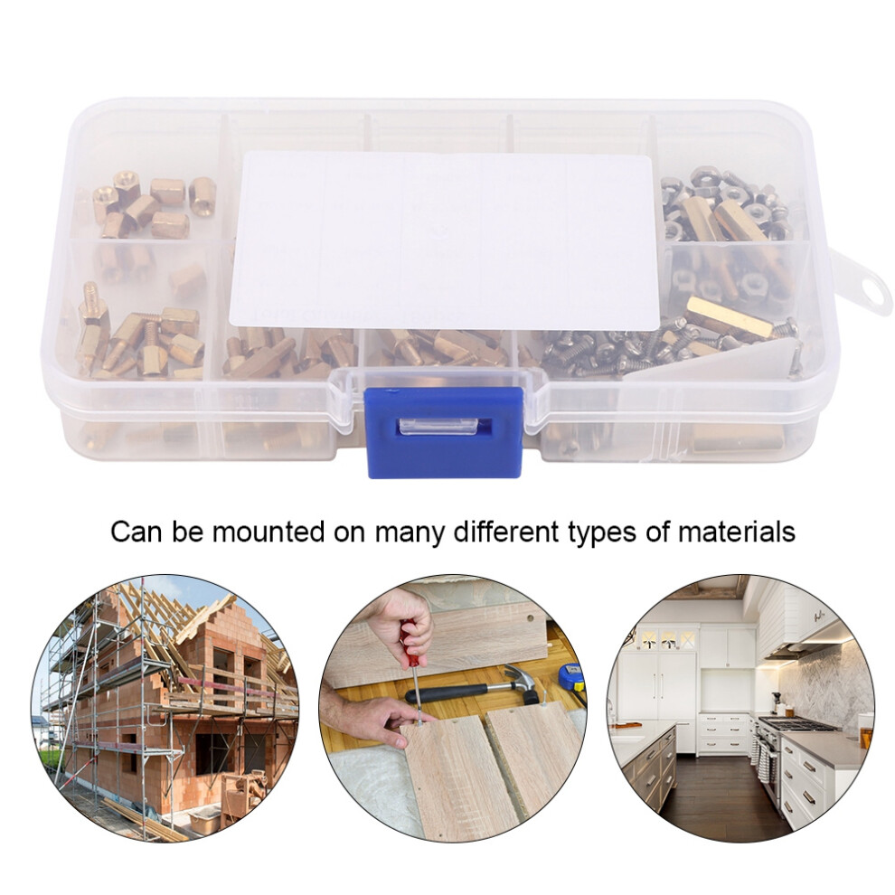 180Pcs M2.5 Brass Standoff Spacer Set | Hex Pillar With Screws & Nuts 8071362156195