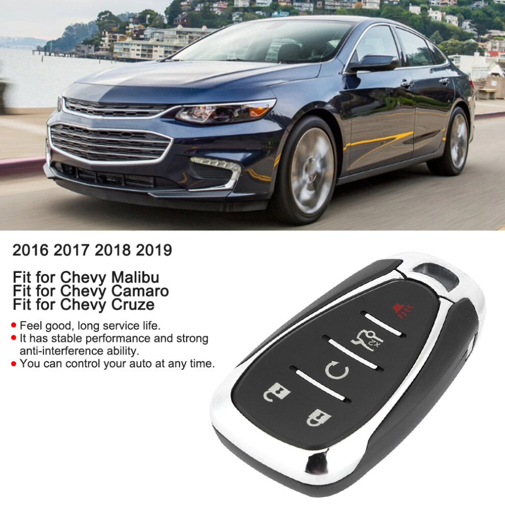 433Mhz 5 Button Car Key Remote For Chevy Malibu Camaro J225 Model 6921362155860