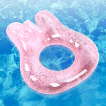 Rosa Pailletten-Häschen Schwimmring für Mädchen & Kinder 60cm