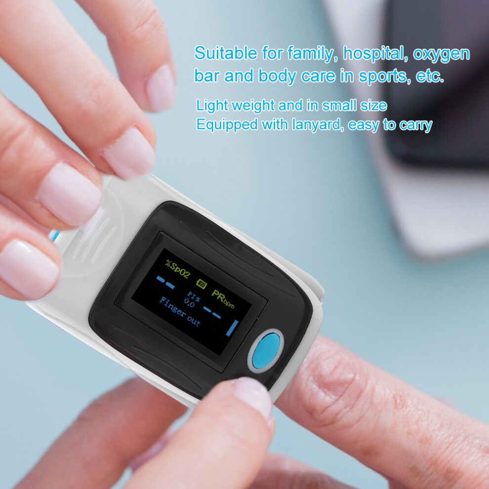 Blue/Gray/Green Fingertip Pulse Oximeter Blood Oxygen & Heart Rate Monitor Â ,