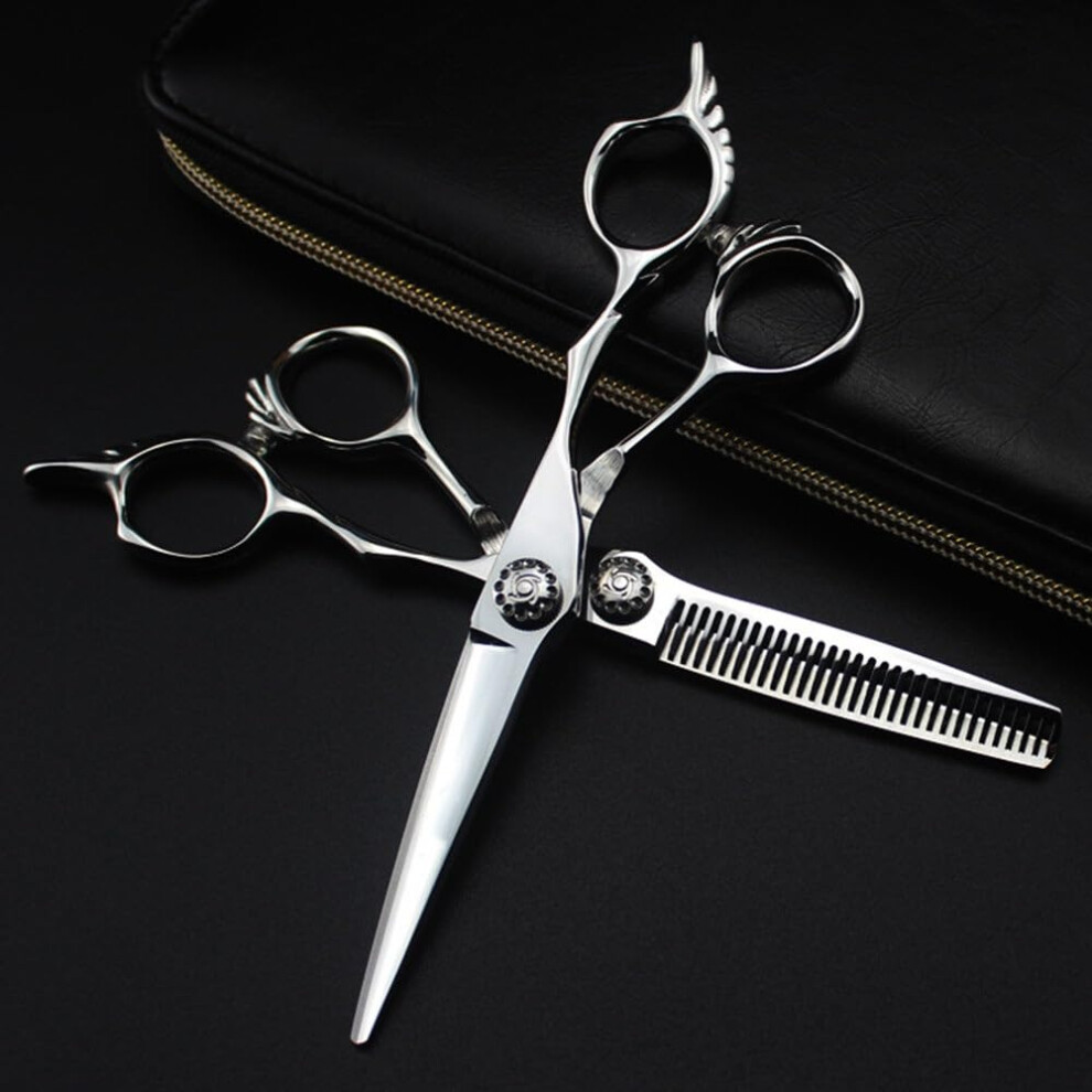 Hair Cutting, 6 Inch Professional JP 440c Steel Scissor Wing Cut Haircut Thinning Barber Cutting Shears Hairdresser