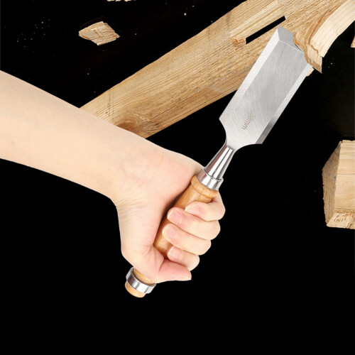38mm Chrome Vanadium Flat Chisel with Durable Wooden Handle