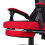 Living And Home Ergonomic High Back Gaming Chair with Footrest, Black+Red 5