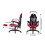 Living And Home Ergonomic High Back Gaming Chair with Footrest, Black+Red 6
