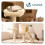 VOUNOT Cat Tree with Scratching Posts Multi - Level Cat Activity 112cm Beige 6