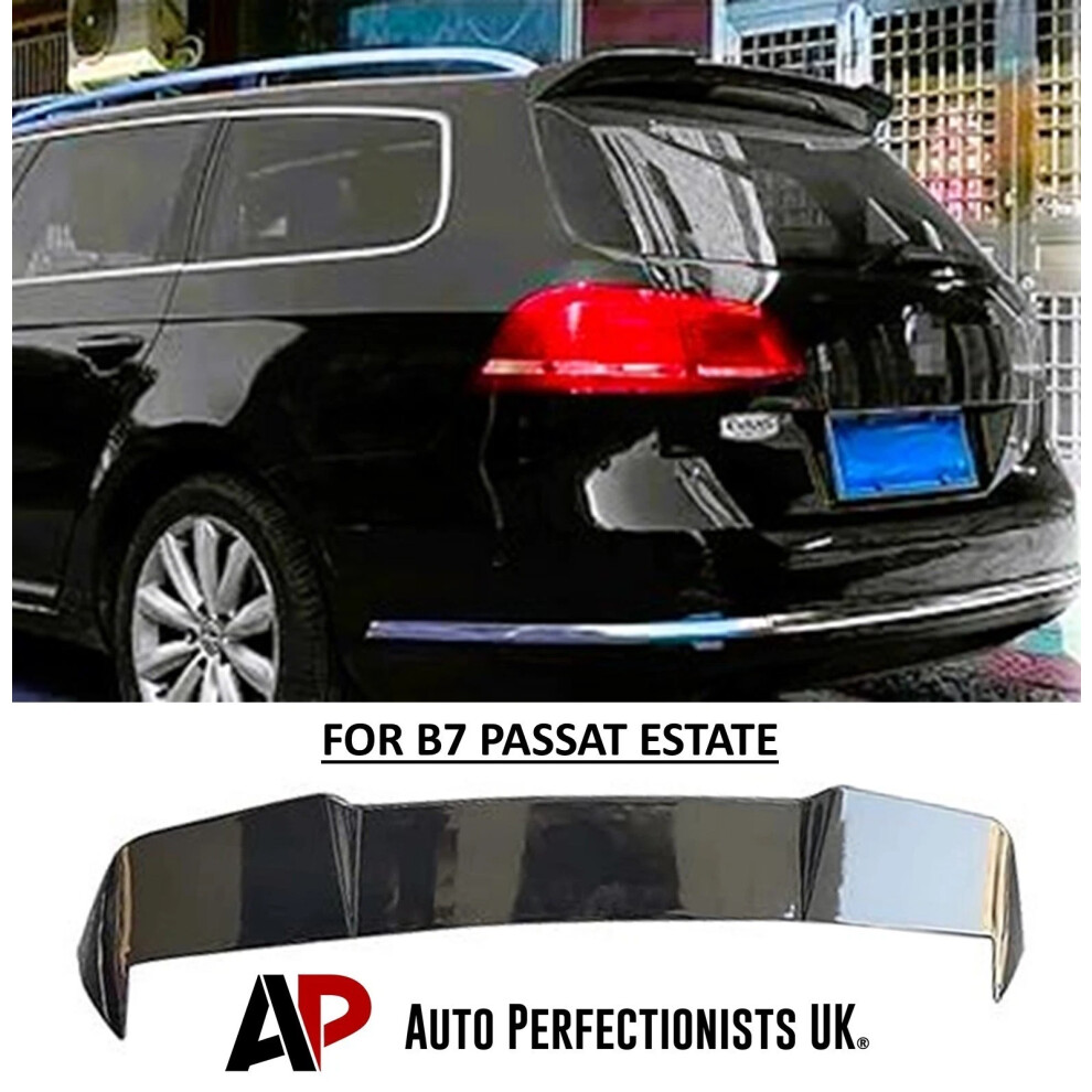 For Vw Passat B7 Estate Wagon Rear Roof Spoiler Black 5056884808848