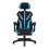 Living And Home Ergonomic High Back Gaming Chair with Footrest, Black+Blue 2