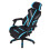 Living And Home Ergonomic High Back Gaming Chair with Footrest, Black+Blue 4
